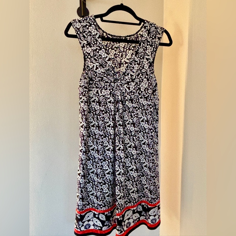 Max Studio black and white border print dress